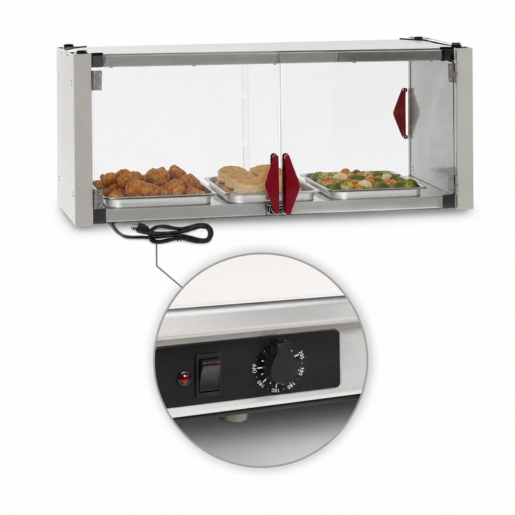 Product image #5 for Metro Super Erecta Hot 42-Inch Enclosed Heated Shelf Kit, Countertop Warming Shelf with Sliding Front Doors