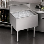 Thumbnail image #4 for Krowne Royal Series KR19-24 Stainless Steel Underbar Ice Bin/Cocktail Unit, 24"W x 19"D, 74-lb Capacity, 12" Deep Liner