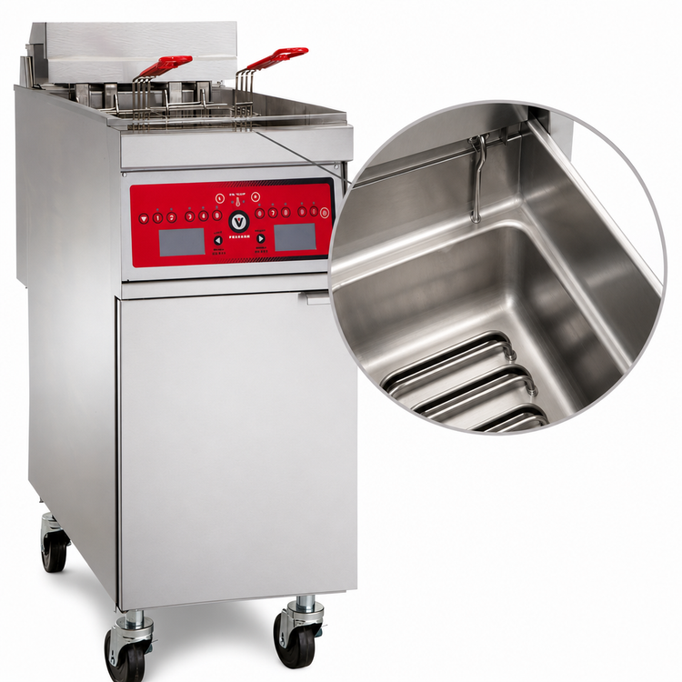 Product image #5 for Vulcan 1ER85D 21-Inch Heavy-Duty Free-Standing Electric Fryer, 85 lb. Capacity, Digital Controls