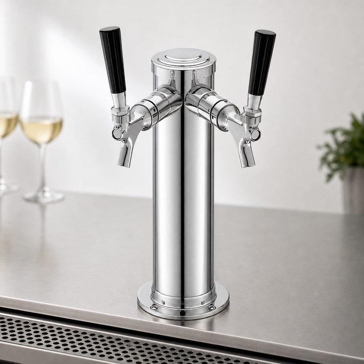 Product image #4 for Perlick Draft Arm Style Wine Dispensing Kit for DZS36, 2 Faucets, Polished Chrome