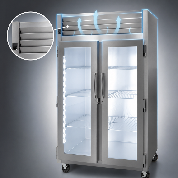 Product image #4 for Dealer's Choice G23010M Two-Section Glass Door Merchandiser Freezer