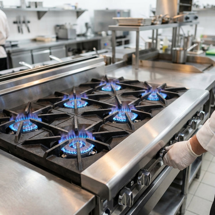 Product image #3 for Titan JMRH-8-A 48 Inch Modular Heavy Duty Gas Open Burner Range with 8 Burners