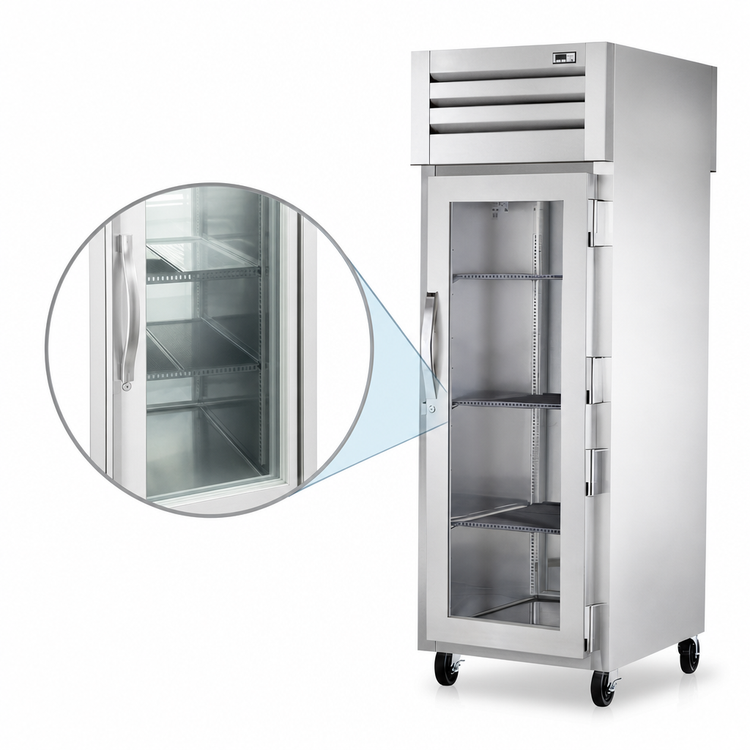 Product image #4 for True SPEC SERIES Pass-Thru Heated Holding Cabinet with Glass Front and Solid Rear Swing Doors, 1 Section