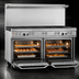 Thumbnail image #4 for Southbend Ultimate 60-Inch Gas Restaurant Range with 4 Burners, 36-Inch Charbroiler and 2 Convection Ovens