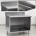Thumbnail image #4 for Spec-Master Open Front Stainless Steel Cabinet Base Work Table with Backsplash, 72 x 30 Inches
