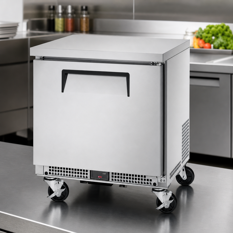 Product image #4 for Turbo Air M3 Series Shallow-Depth Undercounter Refrigerator, 1-Section, Solid Door, 27-Inch Wide