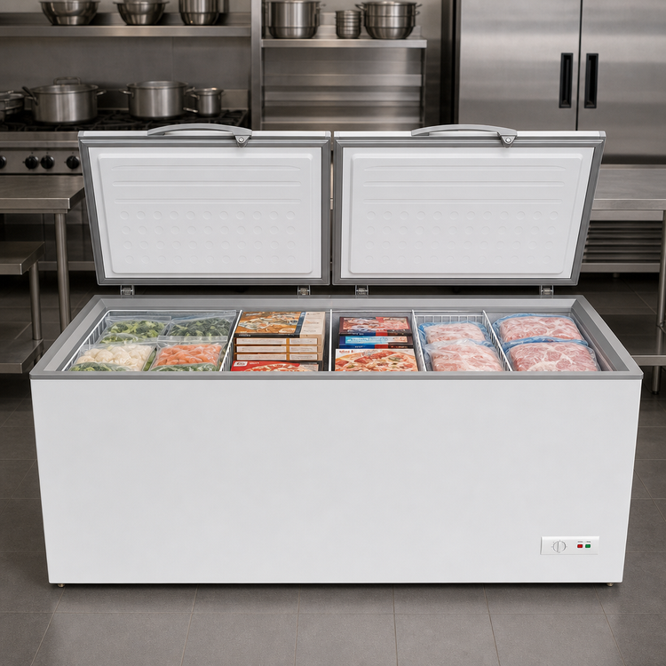 Product image #4 for KoolMore 77-Inch 24 Cu. Ft. Commercial Chest Freezer with Dual Solid Locking Lids