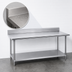 Thumbnail image #4 for Advance Tabco 84-Inch x 24-Inch Stainless Steel Work Table with 5-Inch Backsplash and Adjustable Undershelf