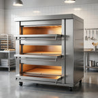 Thumbnail image #4 for American Baking Systems ABSGDO-803T Three-Deck Two-Pan Gas Deck Oven