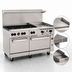 Thumbnail image #4 for Vulcan Endurance 60-Inch Gas Restaurant Range with 6 Open Burners, 24-Inch Manual Griddle, and 2 Standard Ovens
