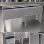 Thumbnail image #4 for Glastender, Inc. DSRC-25 Double Speed Rail Locking Cover, 25-Inch Wide, Stainless Steel