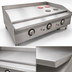 Thumbnail image #5 for Castle Heavy Duty 48-Inch Countertop Natural Gas Griddle with Thermostat Control and Safety Pilots