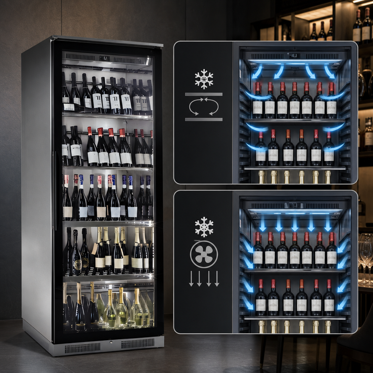 Product image #5 for GEMM Brera Stainless Steel Commercial Wine Showcase, 179 Champagne / 252 Standard Bottles