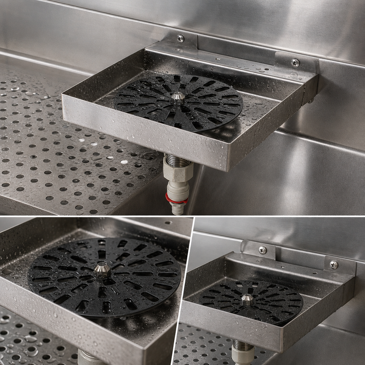 Product image #4 for Top Shelf DRR6 Undercounter Glass Rinser with Stainless Steel Drip Pan