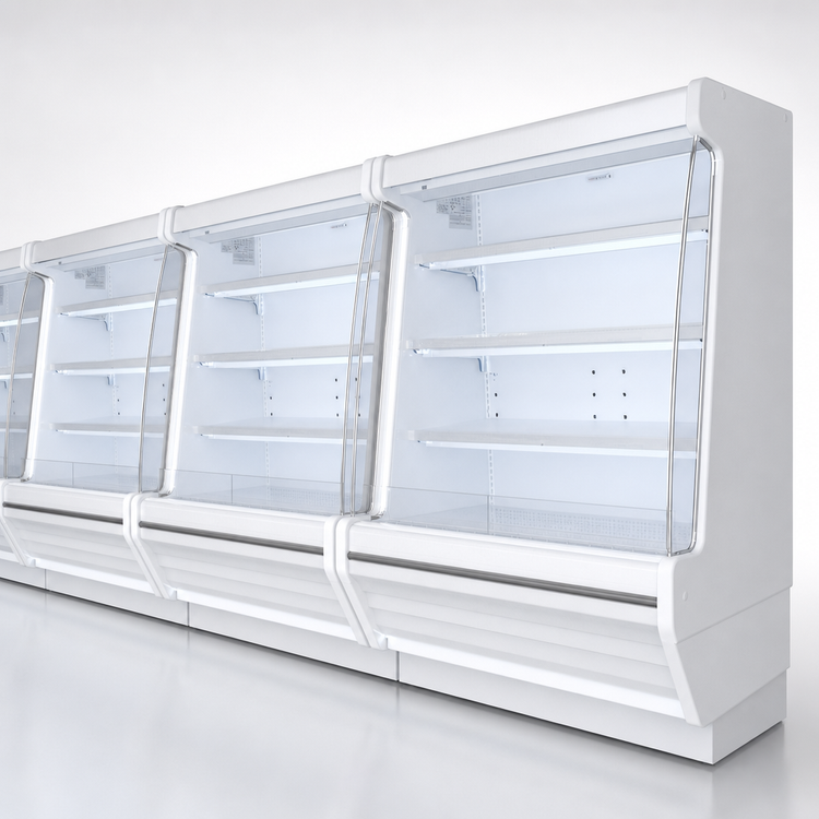 Product image #5 for Howard-McCray Ovation Series Remote Dairy Open Merchandiser, 63 Inch W x 72 Inch H, 3-Tier LED Shelves, White