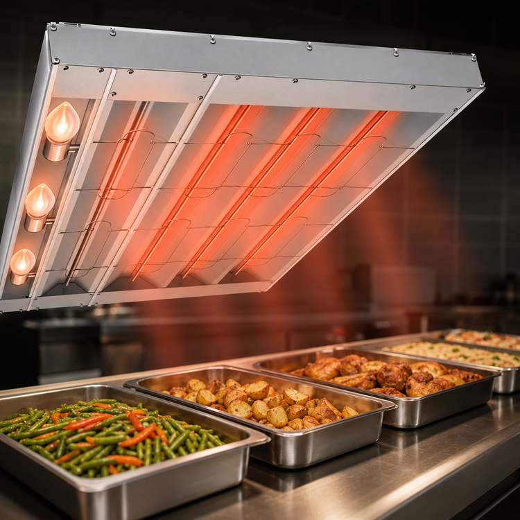 Product image #4 for Hatco Glo-Ray Lighted Infrared Strip Heater, 132-Inch, Aluminum, 4.41 kW