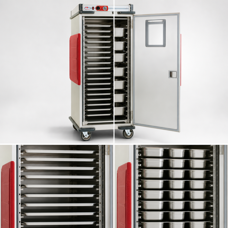 Product image #4 for Metro C5 Transport Armour T-Series Full-Height Mobile Heated Holding Cabinet with Adjustable Lip Load Slides