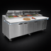 Thumbnail image #4 for Delfield LiquiTec 72-Inch Two-Section Refrigerated Pizza Prep Table with Raised Rail