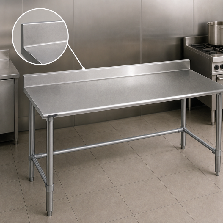 Product image #4 for Spec-Master 108-Inch x 36-Inch Stainless Steel Work Table with 4-1/2-Inch Backsplash