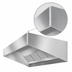 Thumbnail image #4 for SpecAir HES96-138 Short Front Wall Type Exhaust-Only Commercial Kitchen Hood, 138
