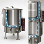 Thumbnail image #4 for Crown EL-60 60 Gallon Electric Stationary Kettle with 2/3 Jacket