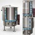 Thumbnail image #4 for Crown EL-60 60 Gallon Electric Stationary Kettle with 2/3 Jacket