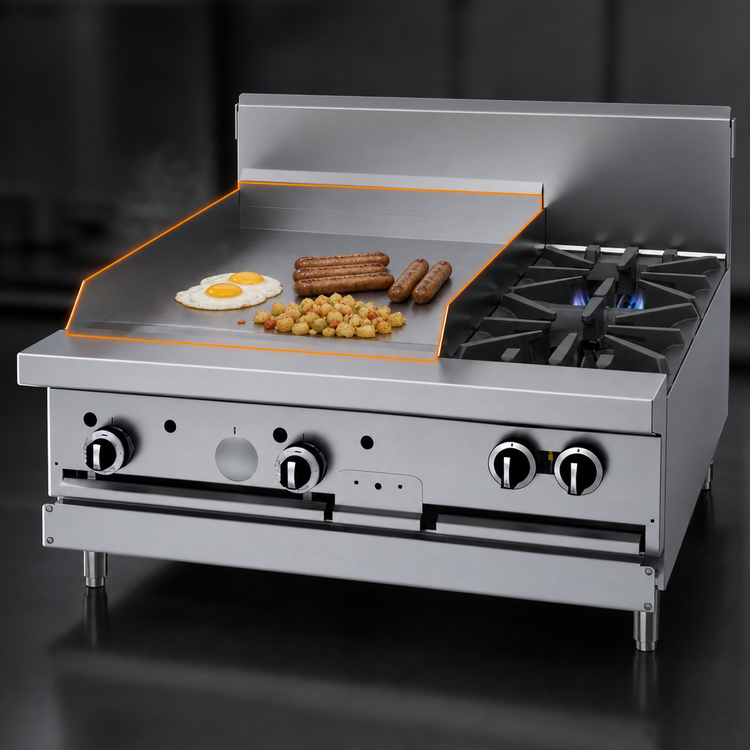 Product image #4 for Garland G Starfire Pro 36-Inch Modular Gas Restaurant Range with 2 Open Burners and 24-Inch Griddle
