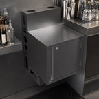 Thumbnail image #5 for BK Resources UBC-DW-21-F24HL Top Shelf Underbar Cabinet, Flat Top, Locking Hinged Door, 24 x 21 in, 18-Gauge Stainless Steel