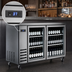 Thumbnail image #4 for IKON Refrigeration IBB61-2G-24SS Two-Section Stainless Steel Glass Door Back Bar Cooler, 14.16 Cu. Ft.