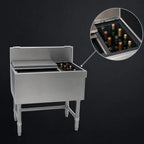 Thumbnail image #4 for Eagle Group Spec-Bar BCT30R-24 30"W x 24"D Combo Insulated Ice Bin/Bottle Unit, 64 lb Capacity, Right-Side 8-Bottle Compartment