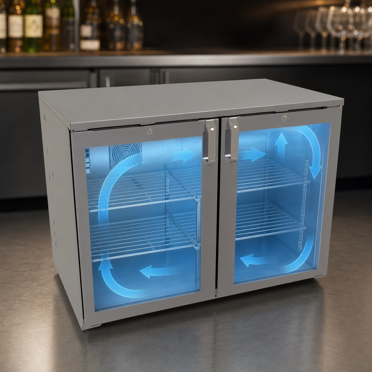 Product image #4 for Glastender C1RL40 One-Zone Remote Low-Profile Back Bar Cooler, 40 Inch, 2-Section