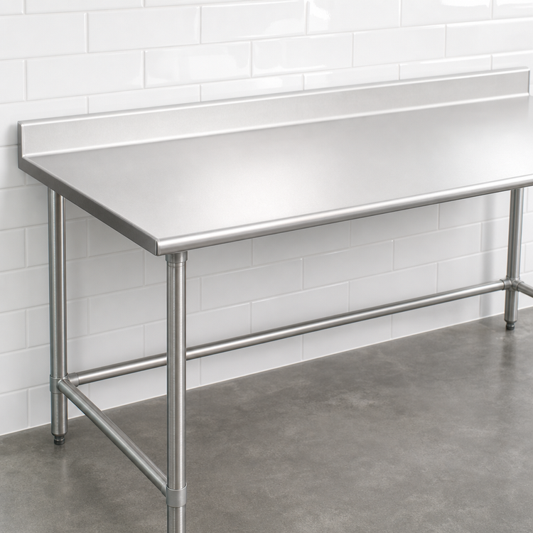 Product image #4 for Eagle Group BlendPort® Budget Series Stainless Steel Work Table with 4-1/2-Inch Backsplash, 84"W x 30"D
