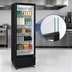 Thumbnail image #4 for Omcan RE-CN-305 One-Section Reach-In Glass Door Refrigerated Showcase, 10.1 Cu. Ft., Black, Bottom-Mount Self-Contained