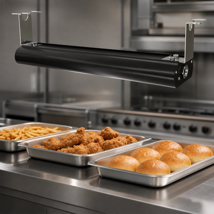 Product image #4 for Vollrath 24-Inch Low Profile Unlighted Single Strip Heat Lamp, Black, 208V
