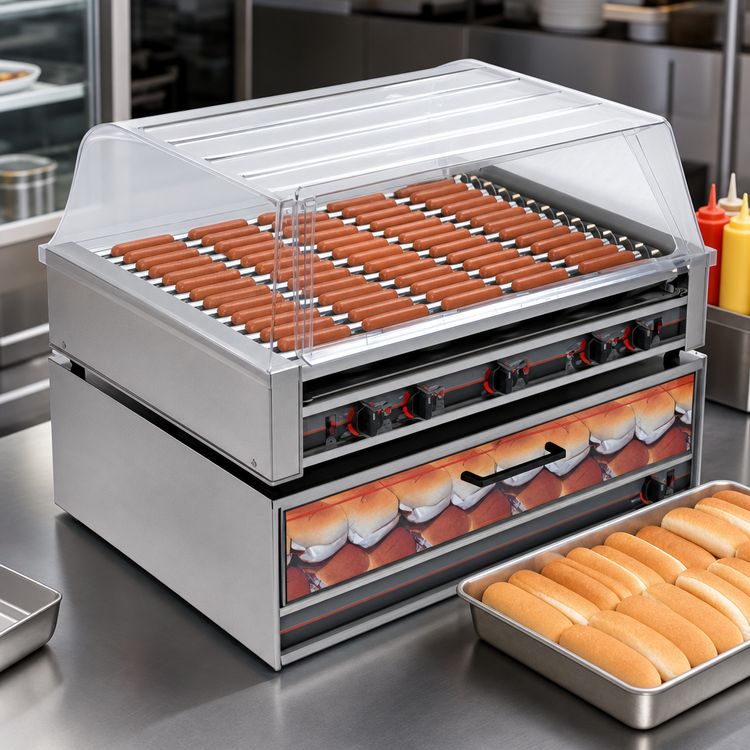Product image #4 for Roll-A-Grill 16-Roller Countertop Hot Dog Roller Grill, 75 Hot Dog Capacity, 230V