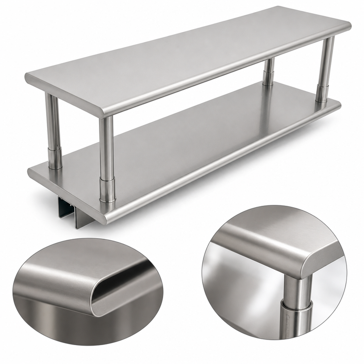 Product image #4 for Stainless Steel Pass-Thru Shelf with Overshelf