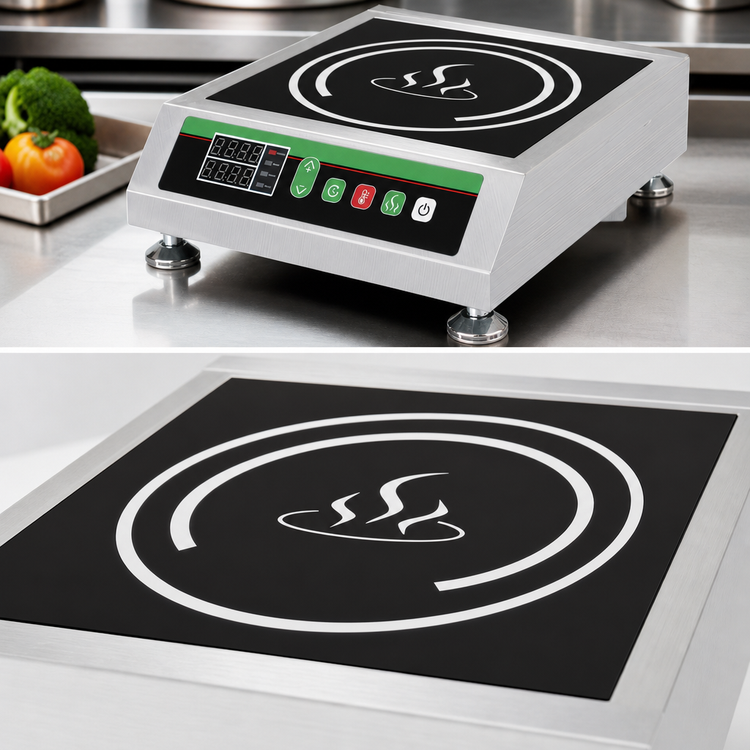 Product image #4 for Winco Countertop Single Burner Commercial Induction Cooktop with 11-13/16-Inch Glass-Ceramic Surface