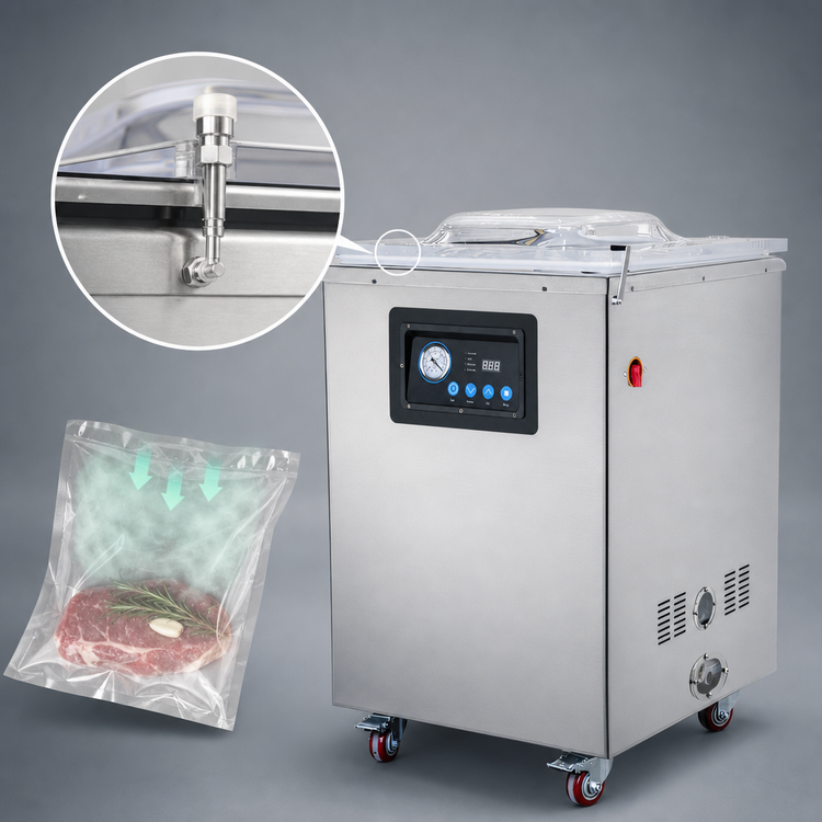 Product image #5 for ATMOVAC Diablo20D Floor Model Chamber Vacuum Packaging Machine with Double 20-Inch Seal Bars and Gas Injection