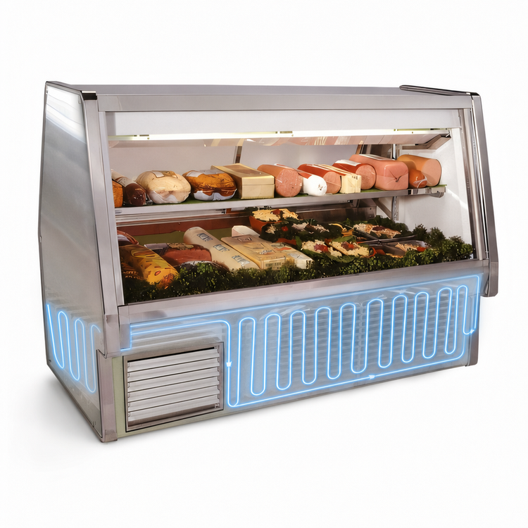 Product image #4 for Howard-McCray 34E Series SC-CDS34E-8-S-LED Self-Contained Full-Service Deli Meat & Cheese Service Case, 100.5-Inch Stainless Steel, LED