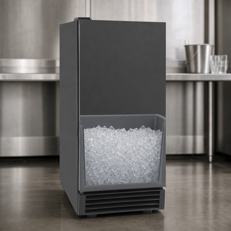 Product image #4 for Maxx Ice MIM50V Full-Size/Dice Cube Ice Machine With 25 lb Built-In Bin, Air-Cooled