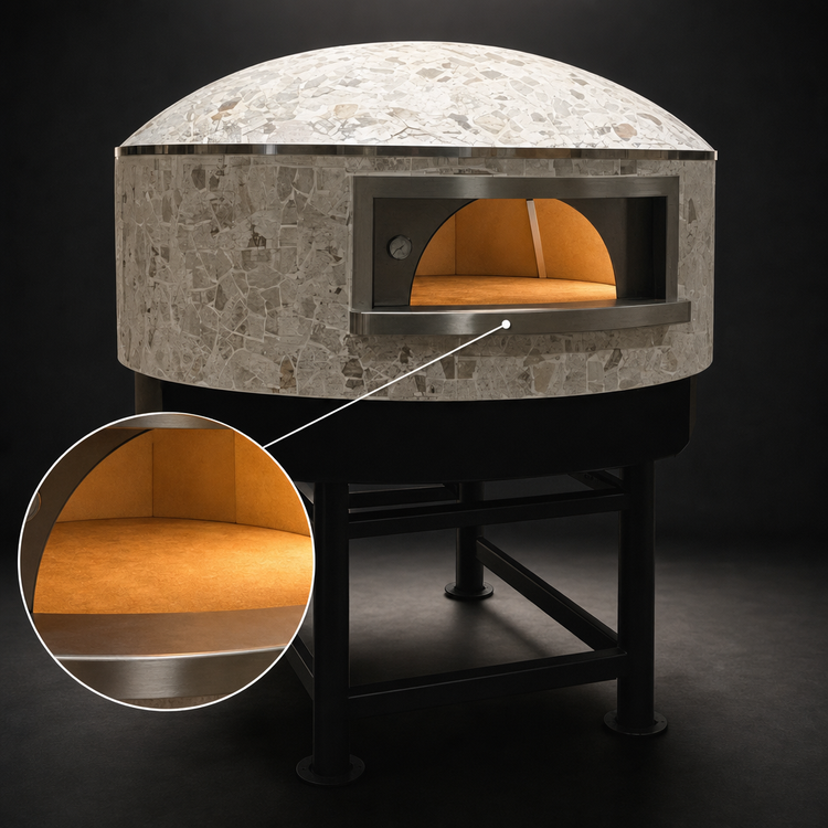 Product image #4 for Univex Stone Hearth Round Dome Gas Pizza Oven, 39-3/8-Inch Chamber, 5-Pizza Capacity