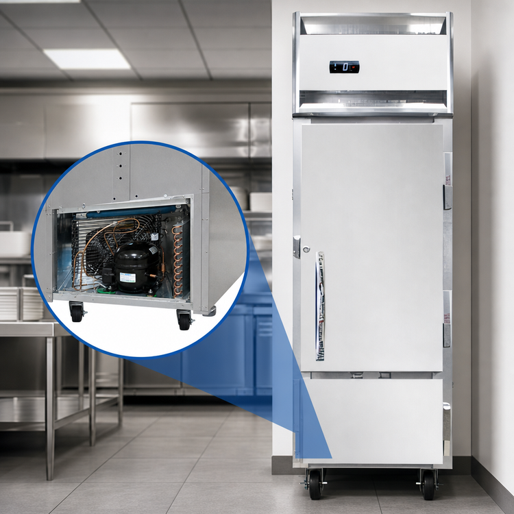 Product image #4 for Continental Refrigerator Slim Line 1FSENSSHD One-Section Half-Door Reach-In Freezer