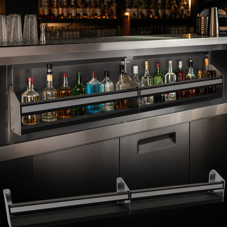 Product image #4 for Glastender SSR-59 59-Inch Single Speed Rail with Open Step-and-Rail Design