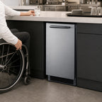 Thumbnail image #5 for Summit Commercial BIM26H32 Undercounter Crescent Ice Maker with Bin, 25 lb/24 hr Production, 22 lb Storage, Drain-Free, Stainless Steel