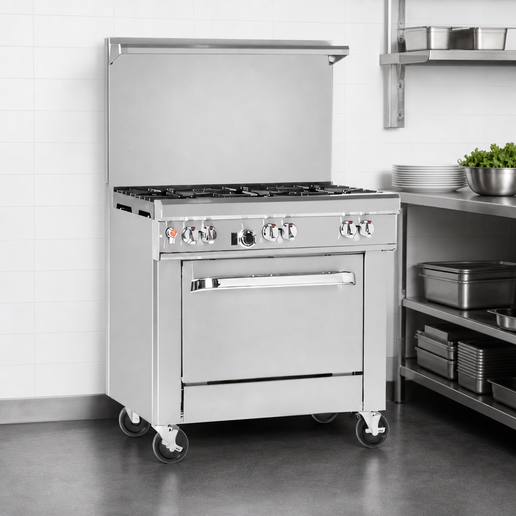 Product image #4 for Southbend Ultimate 24-Inch Gas Restaurant Range with 4 Open Burners and Space Saver Oven