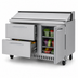 Thumbnail image #5 for Turbo Air PRO Series Front Breathing Two-Section Sandwich/Salad Prep Table with 16-Pan Opening, 1 Door and 2 Drawers