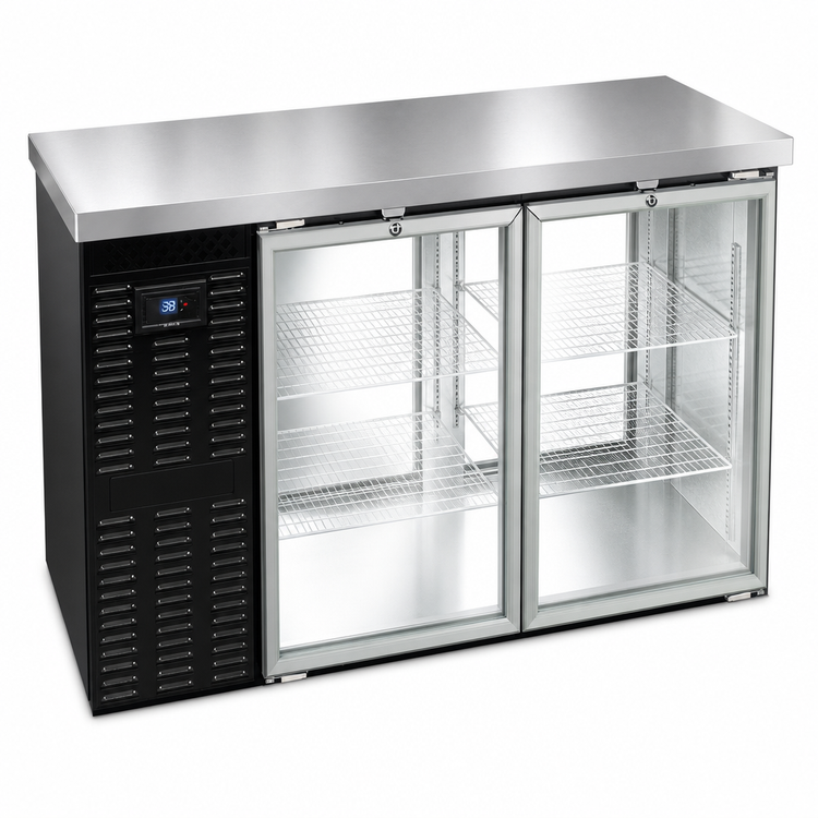 Product image #4 for Continental Refrigerator BB50SNGDPT 50" Shallow Depth Pass-Thru Glass Door Back Bar Cooler