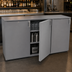 Thumbnail image #4 for Glastender 72-Inch Three-Section Non-Refrigerated Back Bar Dry Storage Cabinet with Solid Hinged Doors