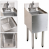 Thumbnail image #4 for Glastender CHOICE 12-Inch Stainless Steel Underbar Wet Waste Sink Unit with Gooseneck Faucet