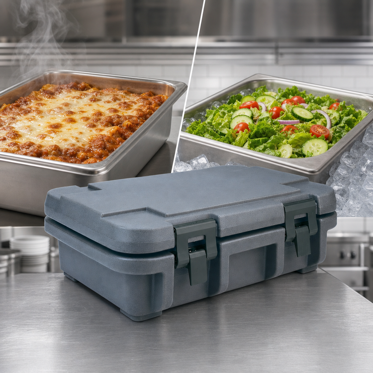 Product image #5 for Cambro Ultra Pan Carriers UPC140 Non-Electric Top-Loading Insulated Food Pan Carrier for 1 Full-Size GN Pan, Granite Gray